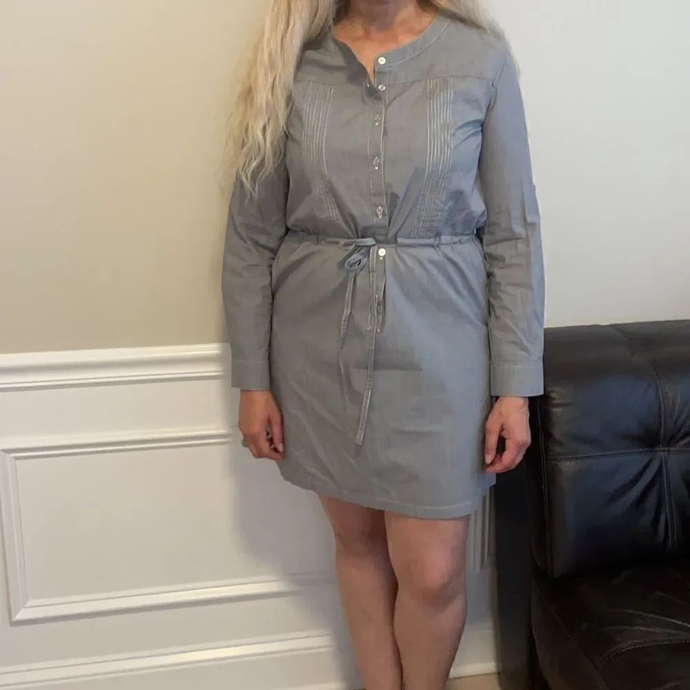 RUE58 GREY AND WHITE SHIRTDRESS. NEW - Picture 5 of 14